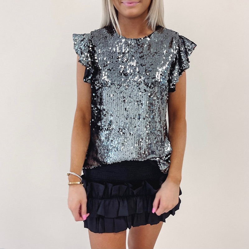 Chrome Sequin Top