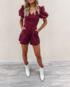 Frazier Romper - Burgundy