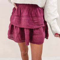 Milan Skirt - Burgundy