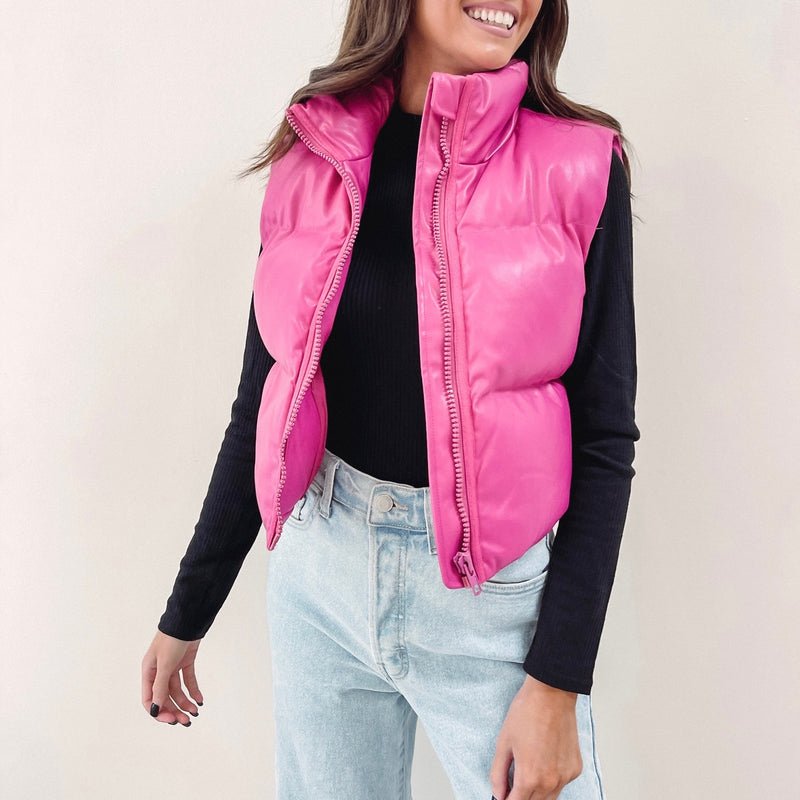 Pink Puffer Vest