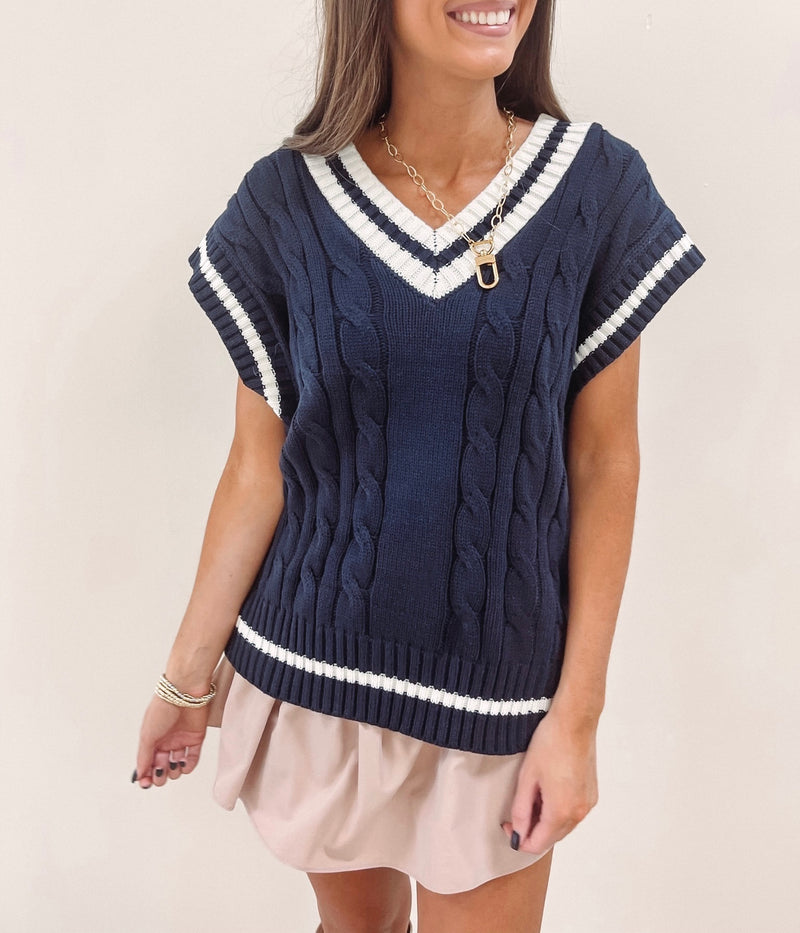 Ryan Sweater Vest - Navy