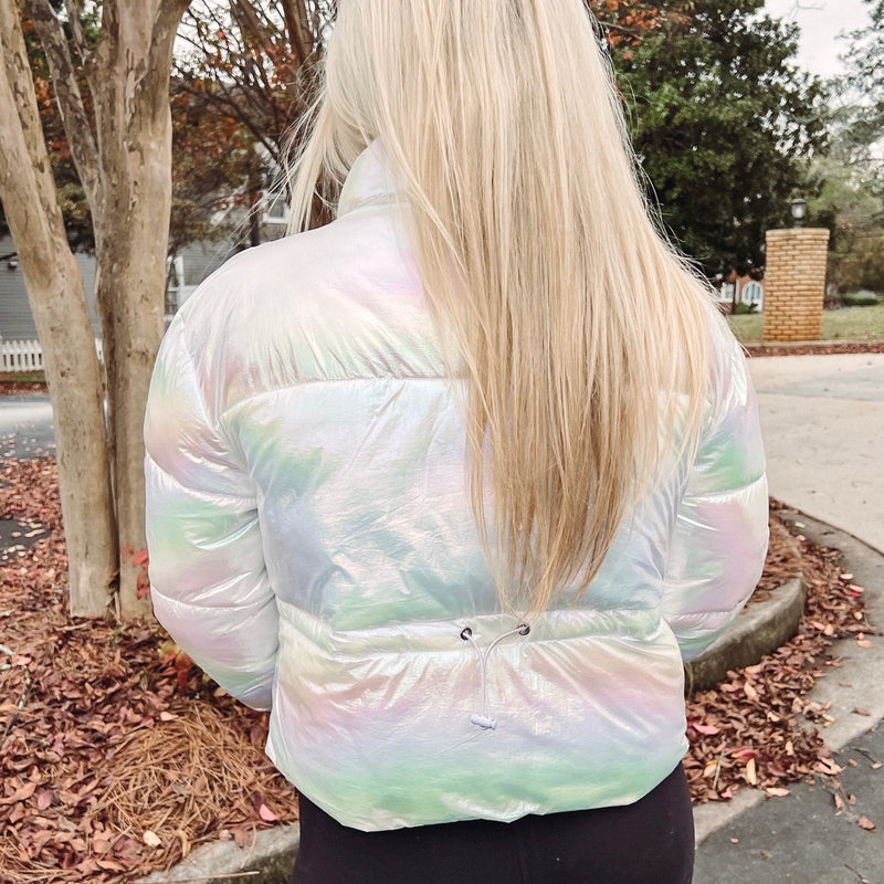 Iridescent Puffer Jacket