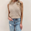 Gloria Sweater Tank - Tan