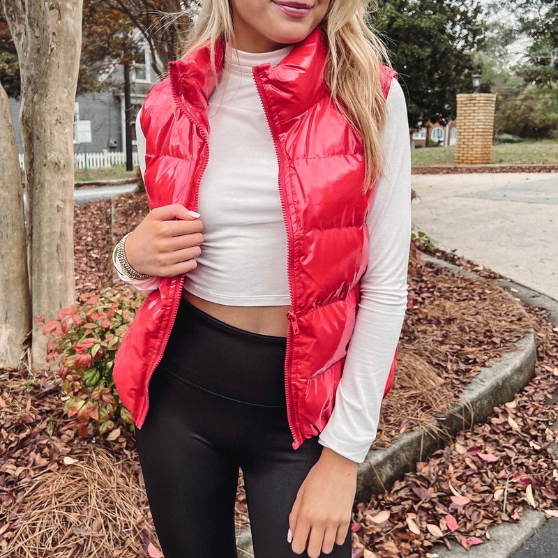 Red Puffer Vest