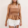 Leather Peplum Top