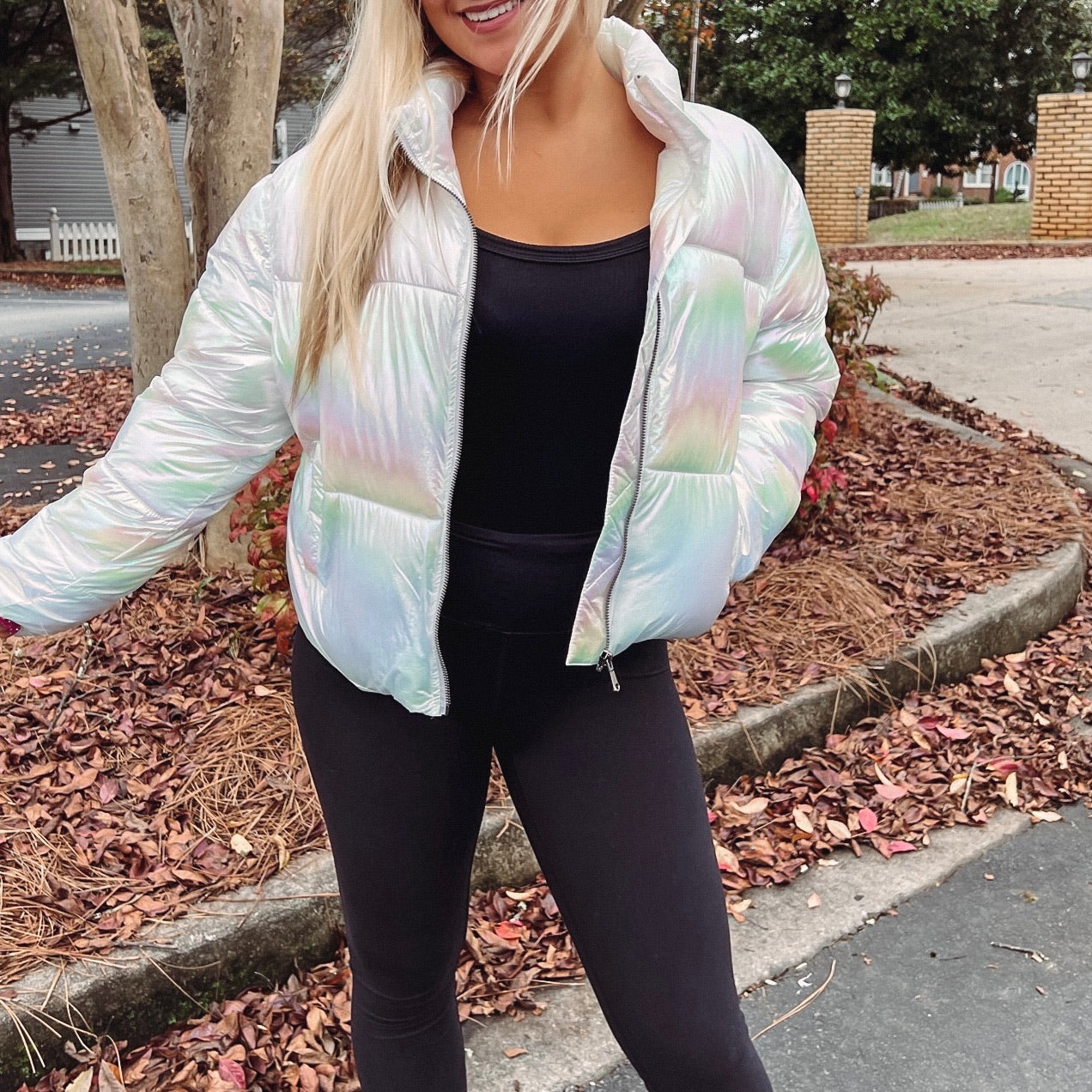 Iridescent Puffer Jacket Indie Collection