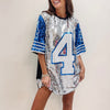 Sparkle Jersey - Silver + Blue