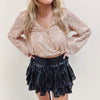 Amber Sequin Top