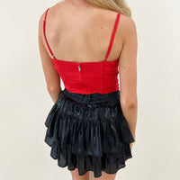 Marion Red Corset Top