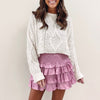 Carlie Pink Ruffle Skirt