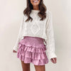 Carlie Pink Ruffle Skirt