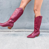 Brooke Burgundy Boots