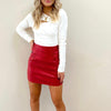 Red Croc Skirt